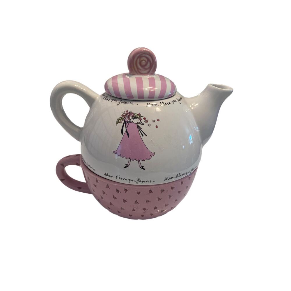 Gift for Mom! NWT Tea For One For Mom Giving Souls Mom I Love You Forever - Picture 2 of 6